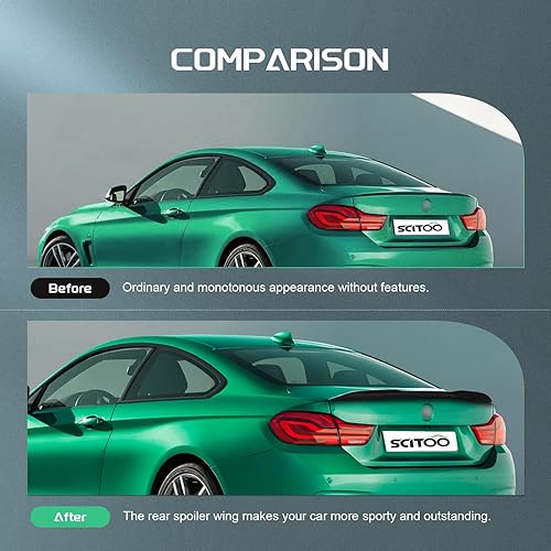 Miniatura 351 de SCITOO Spoiler Wing GT Style Universal 52" ABS Brillante Carbono Aspecto Trasero Alerón Alerón