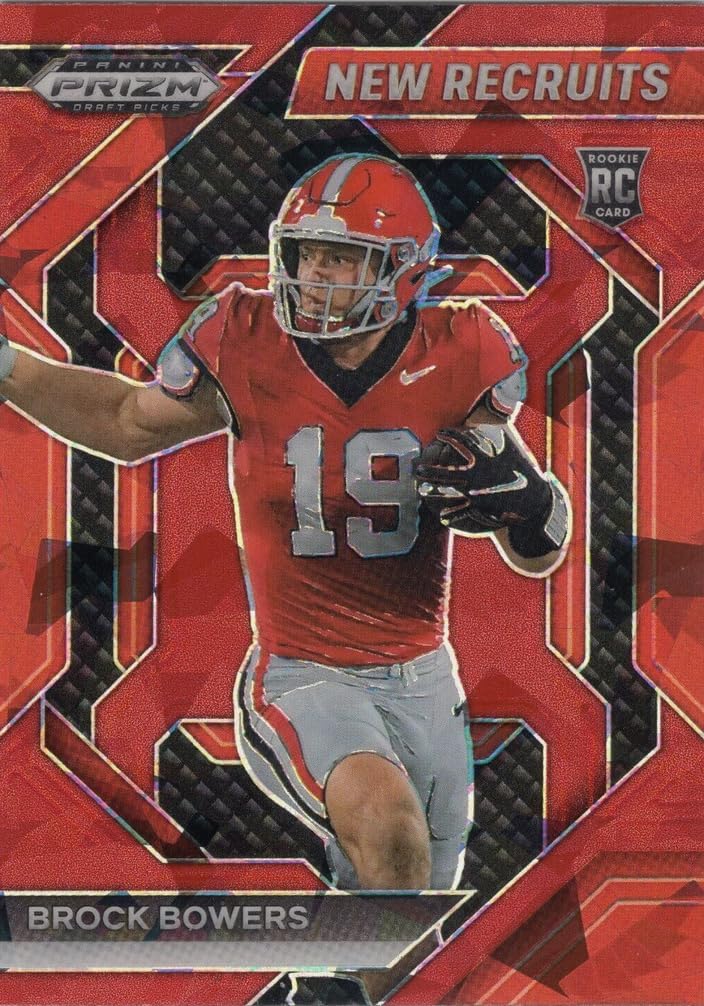 2024 Panini Prizm Draft Picks Brock Bowers #NR-BBS Red Ice Las Vegas Raiders Rookie RC Football Card