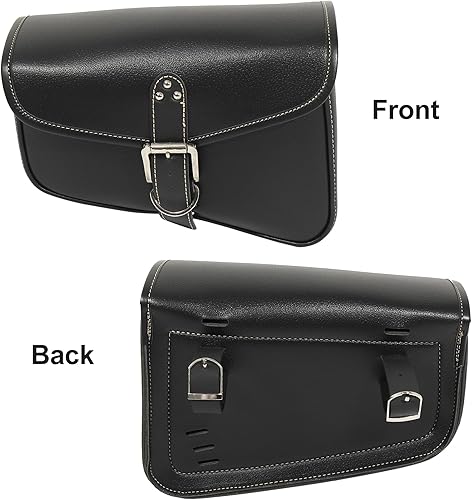 Miniatura 8 de Motoforti Bolsa universal para silla de montar de motocicleta, bolsa de almacenamiento de ciclismo, bolsa impermeable de piel sintética