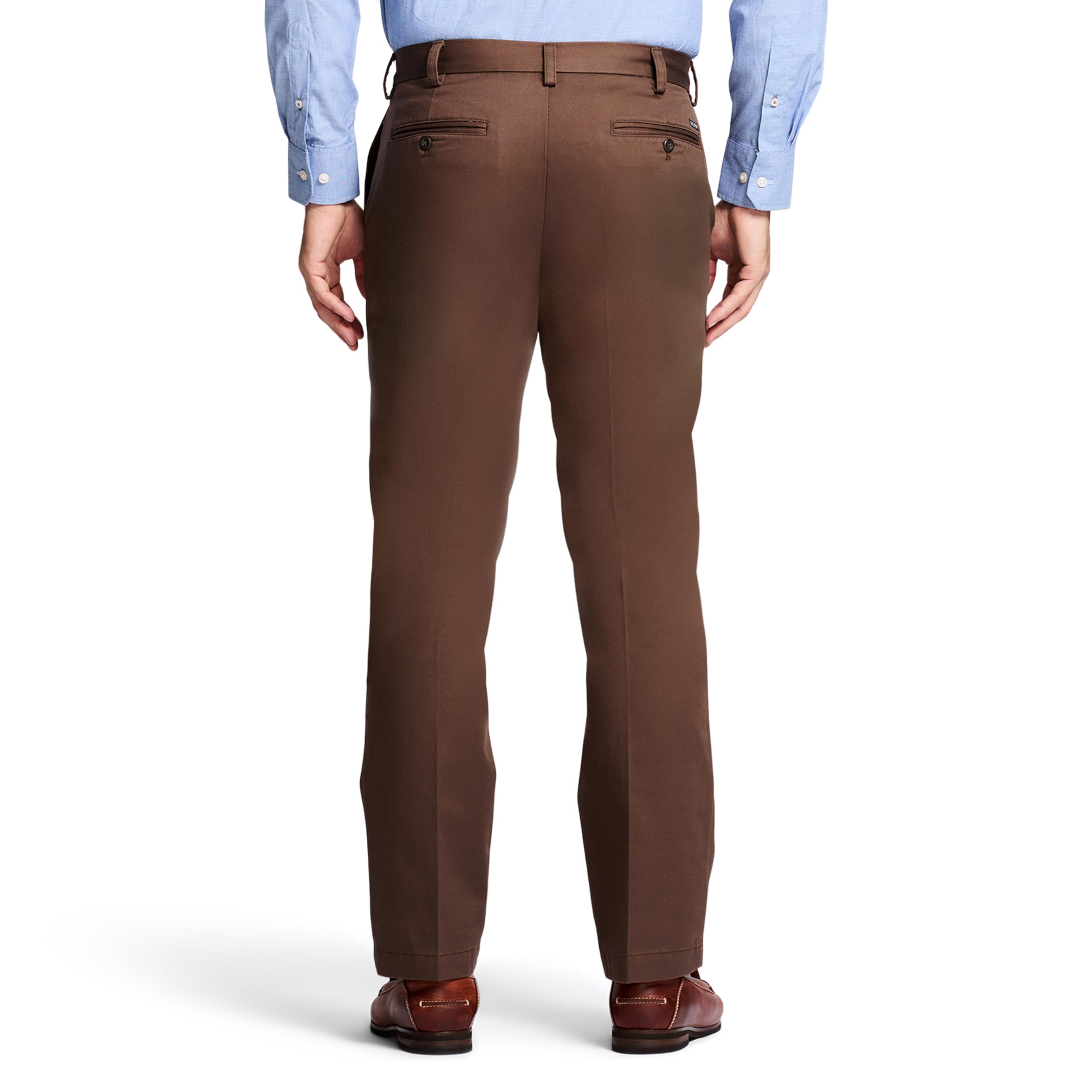 Izod American Chino Flat Front Straight Fit Pant - Nieformalne spodnie Mężczyźni