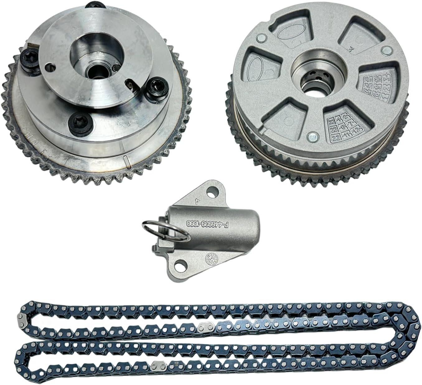 Timing Chain Kit with Intake/Exhaust VVT Gear Compatible with 2011-2014 Hyundai Elantra,2018-2021 Hyundai Kona,2017-2022 Kia Forte,2012-2014 Kia Soul Replace# 24350-2E001 24370-2E000 918-795