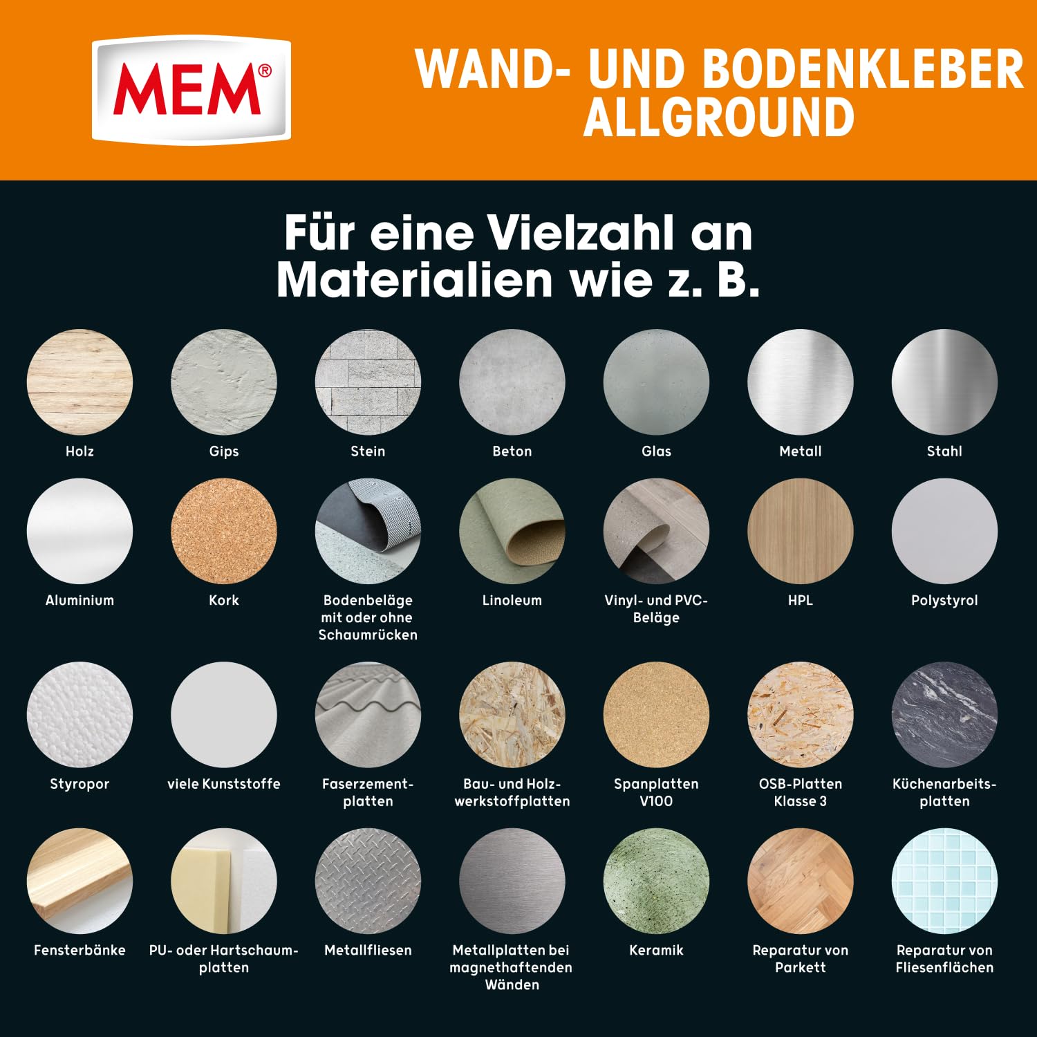 MEM Wand und Bodenkleber Allground - 3 kg