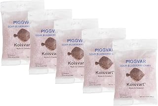 Kolsvart Swedish Gummy Fish & Licorice Candy | Vegan & Gluten Free | 4.2 OZ | Pack of 5 | Sour Blueberry