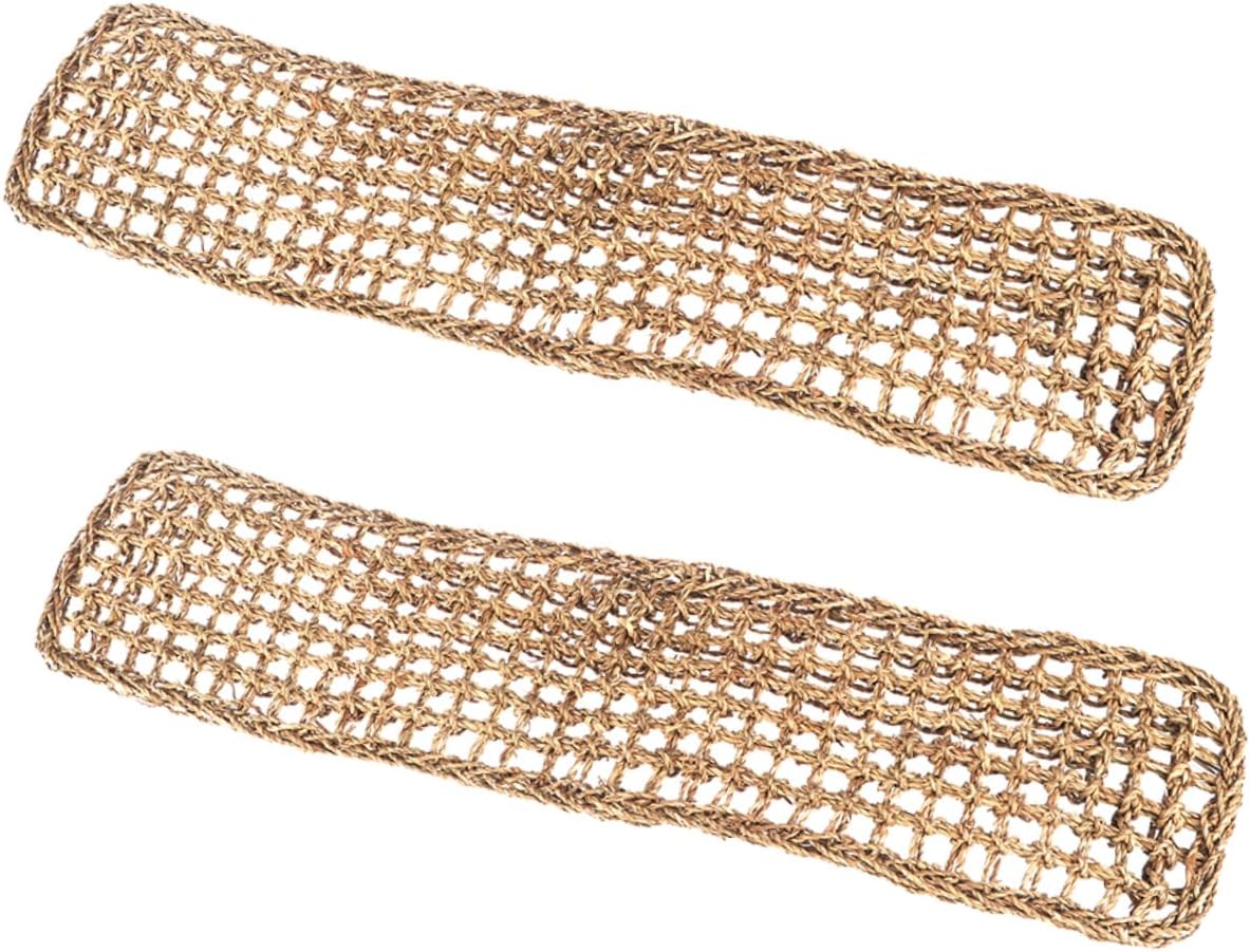 BESPORTBLE 2Pcs Summer Pet Hammocks for Reptiles Handwoven Seagrass Hanging Beds Comfortable Lizard Loungers for Bearded Dragons Geckos Iguanas and Pets