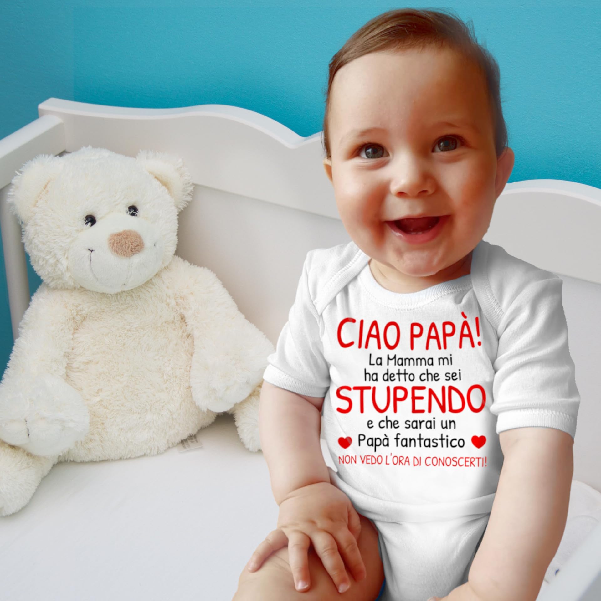 body neonato Papà Stupendo e fantastico Mamma stupenda e meravigliosa regalo nascita
