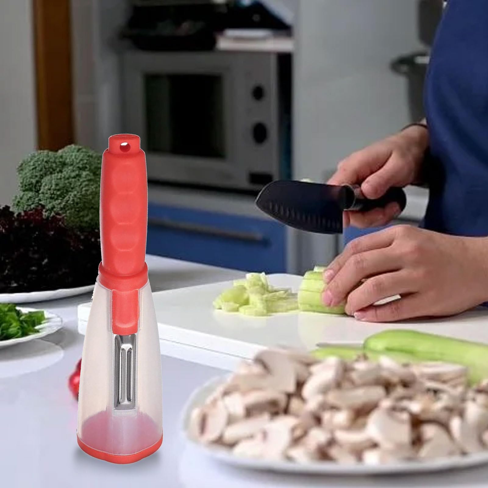 Pelas Patate E Verdure, Pelapatate Acciaio Inossidabile Con Contenitore, Coltello Pelapatate Con Scatola Portaoggetti, Sbuccia Patate Con Manico Ergonomico, Per Frutta, carotes E Cetrioli()