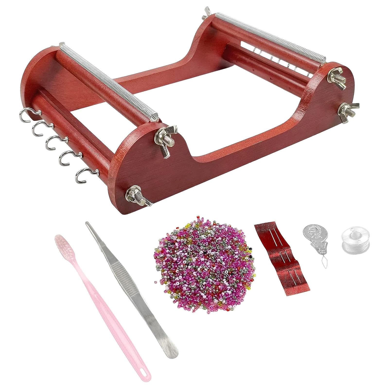 KBOLAE Kits de telar de cuentas de madera profesional para principiantes para pulseras y colgantes