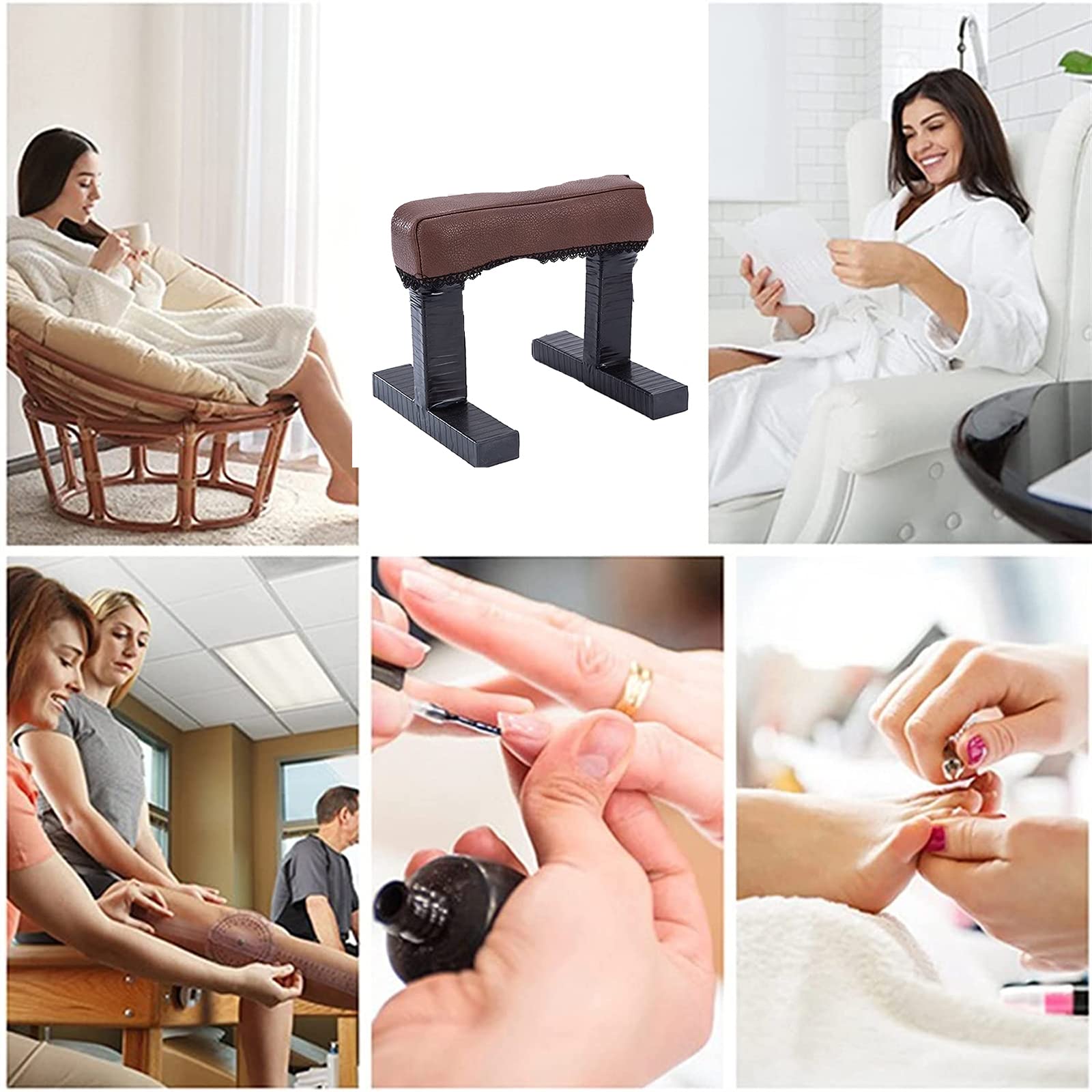 Poggiapiedi per Pedicure, Sgabello per Manicure con Copertura Antipolvere, Poggiapiedi per Salone Antiscivolo Morbido e Traspirante per Pedicure, Supporto per Le Gambe Durante Il Tatuaggio