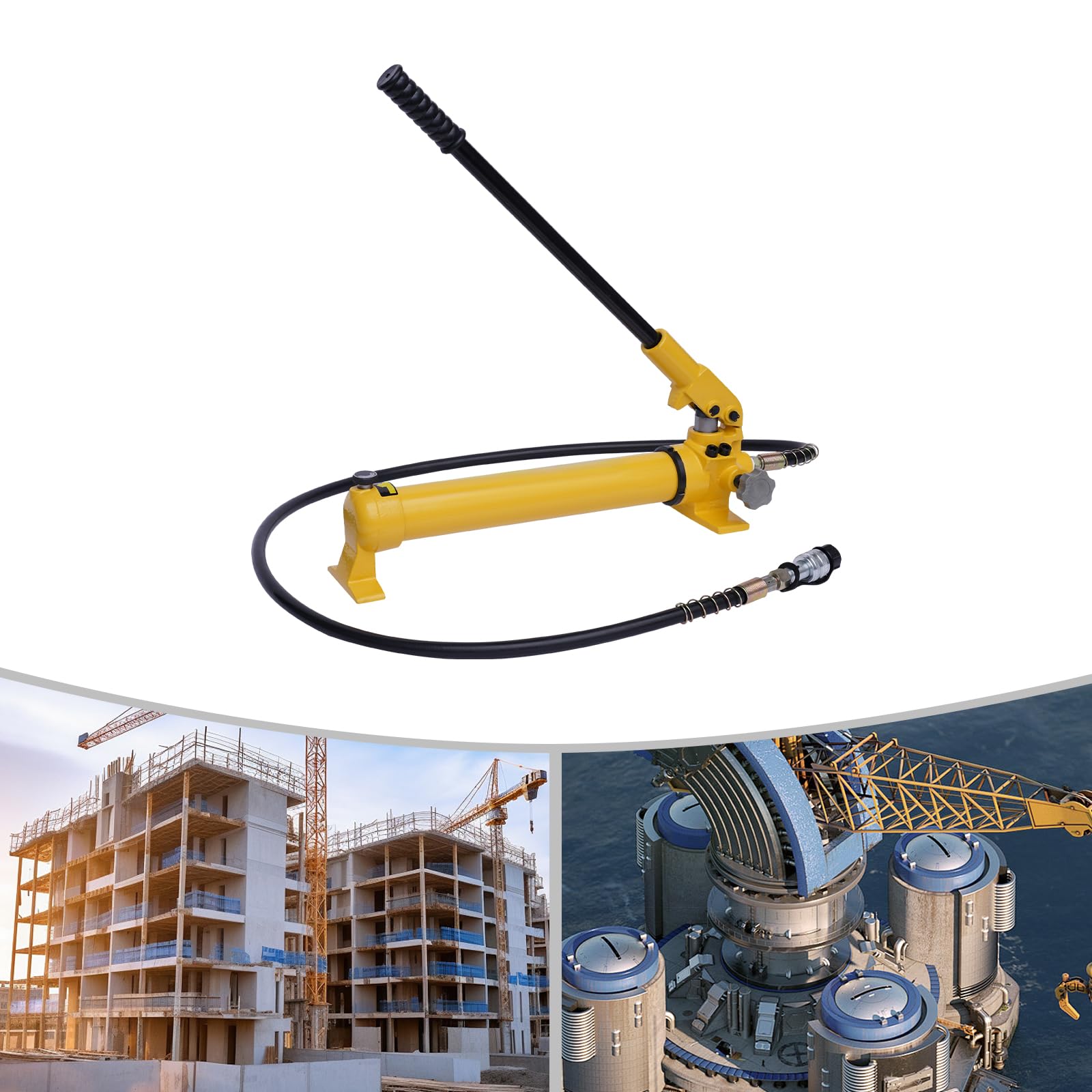 Bomba hidráulica manual de 350 cc, 700 bar, CP-700, bomba de mano hidráulica con manguera de 1,2 m, conector zg3/8, bomba de presión hidráulica, bomba de mano para cilindros hidráulicos 4-10T y otras