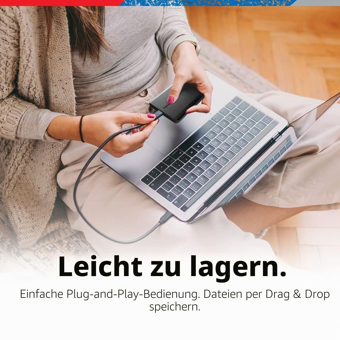 Toshiba Canvio Basics HDTB540XK3CA Externe Festplatte, 4 TB, USB 3.0, Schwarz