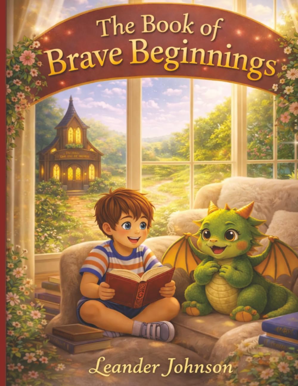 The Book of Brave Beginnings: A Magical Dragon Adventure Book for Kids About Courage and Friendship (The Library of Little Lessons)
