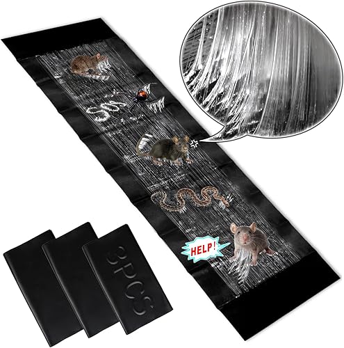 Trampa adhesiva para ratones, trampa adhesiva para ratones que funciona para atrapar serpientes, ratas, cucarachas, roedores, 47 pulgadas, tapetes