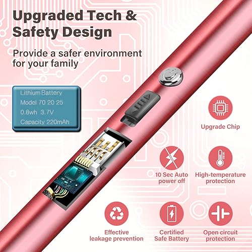 Miniatura 9 de Navpeak Encendedor de velas de cuello largo a prueba de viento, encendedor eléctrico de arco para estufa, chimenea, barbacoa, parrillas de cocina