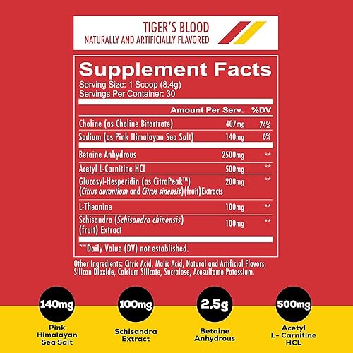 Miniatura 2 de REDCON1 Total War - Pila de preentrenamiento (mango de fresa) y polvo antiestimulante de gran ruido (sangre de tigre), dúo de preentrenamiento para