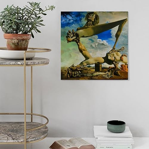 Vista 188 de 40 pinturas famosas de Dali - Salvador Dalí - El Ángelus arquitectónico del mijo - Póster artístico en lienzo y arte de pared, póster moderno
