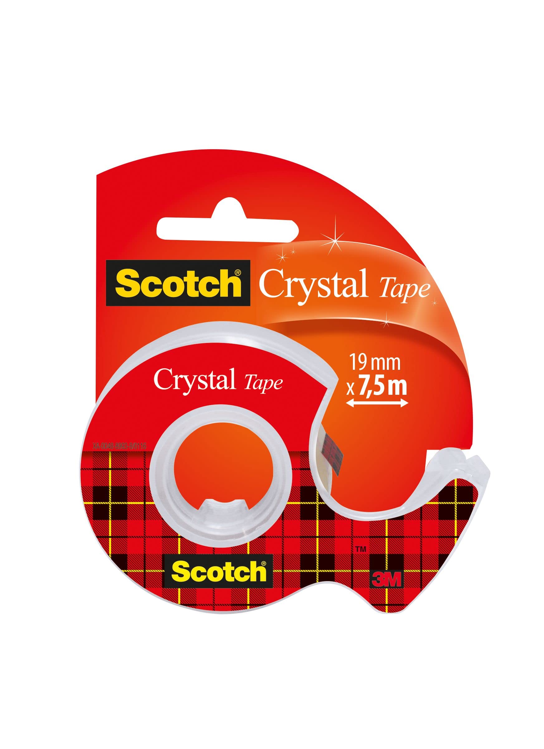 Scotch UU004245997 - Cinta transparente en portarrollos, 19 mm x 7.5 m