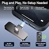 Micrófono de solapa inalámbrico mini (2 unidades) para iPhone, Android (2 en 1) | Micrófono para creadores de contenido, alcance de 65 pies, micrófonos dobles con clip para TikTok, YouTube, reducción de ruido, voz clara, 6 horas de trabajo Bluetooth, USB, Wi-Fi 5