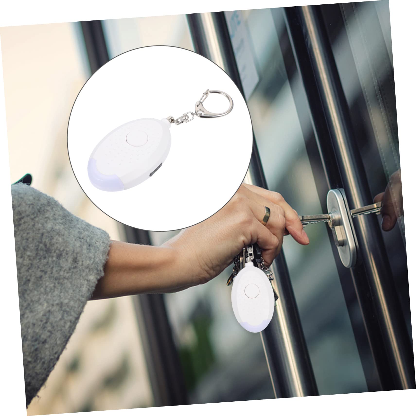 OSALADI 3piezas Alarma Personal De Seguridad para Mujeres con Luz Led Dispositivo De Emergencia Recargable para Protección De Mayores para Correr y Uso Nocturno