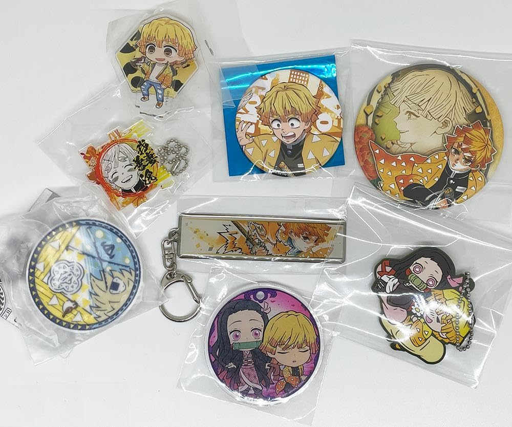 Amazon.co.jp: 鬼滅 我妻善逸 善逸おまとめグッズ8点セット : おもちゃ 