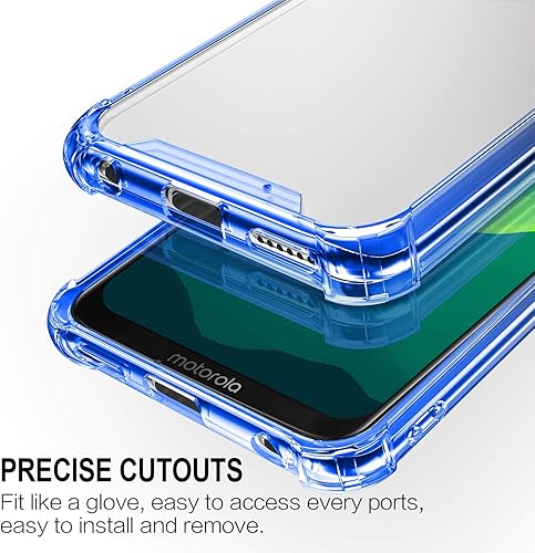 Miniatura 6 de SALAWAT Funda para Moto G7  Funda protectora transparente, degradado, delgada, reforzada de poliuretano termoplástico duro de policarbonato a prueba