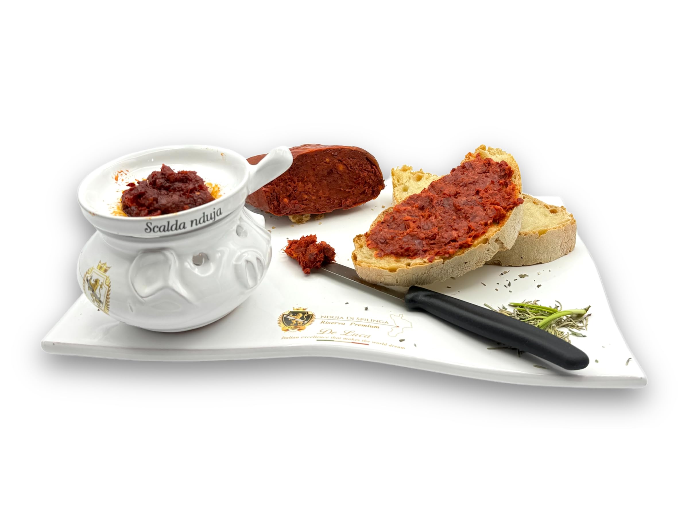 Nduja Di Spilinga Reserva Premium de Cerdo Negro De Luca 100% Italiano 400g