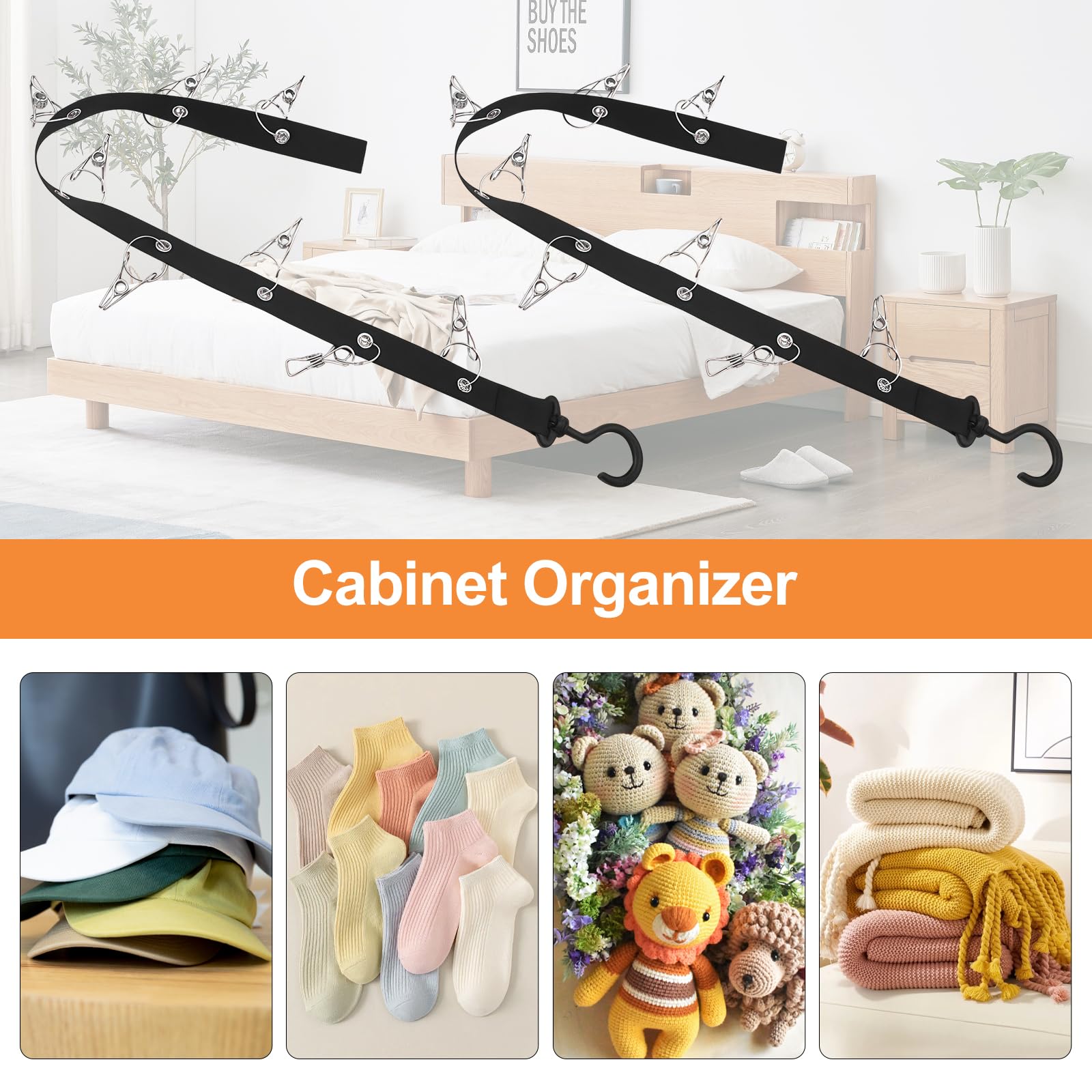DGN Soporte para Gorras de Pared 2 Piezas, Colgador Vertical con 16 Ganchos Acero Inoxidable Negro