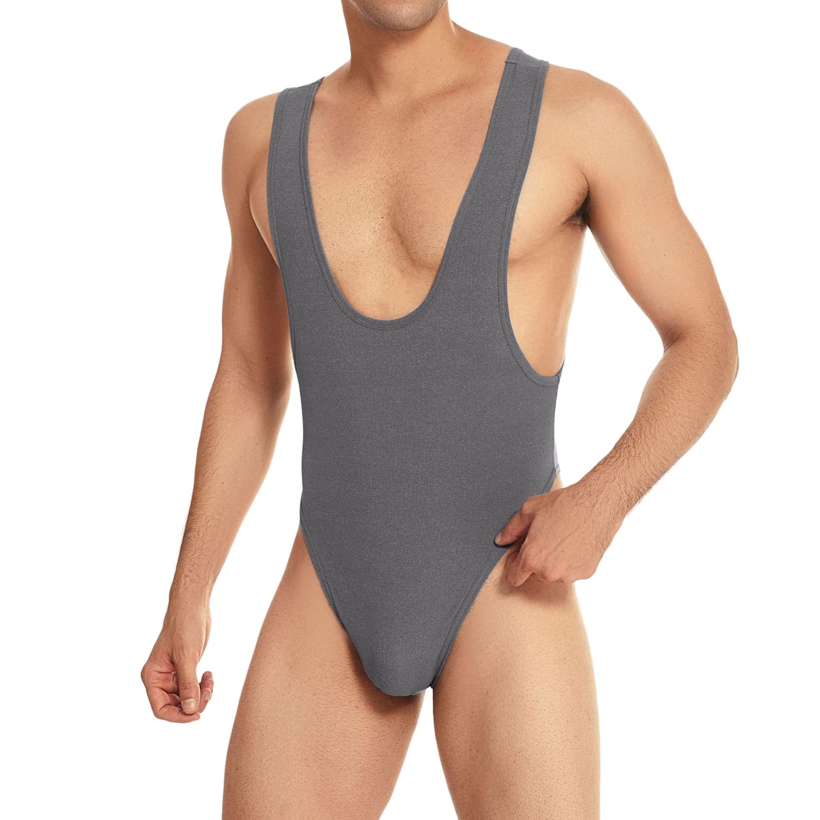 RUMAOZIA String Body Für Herren - Glänzender Stretch-Einteiler, Erotische Wäsche, Wetlook, Unisex Bodysuit