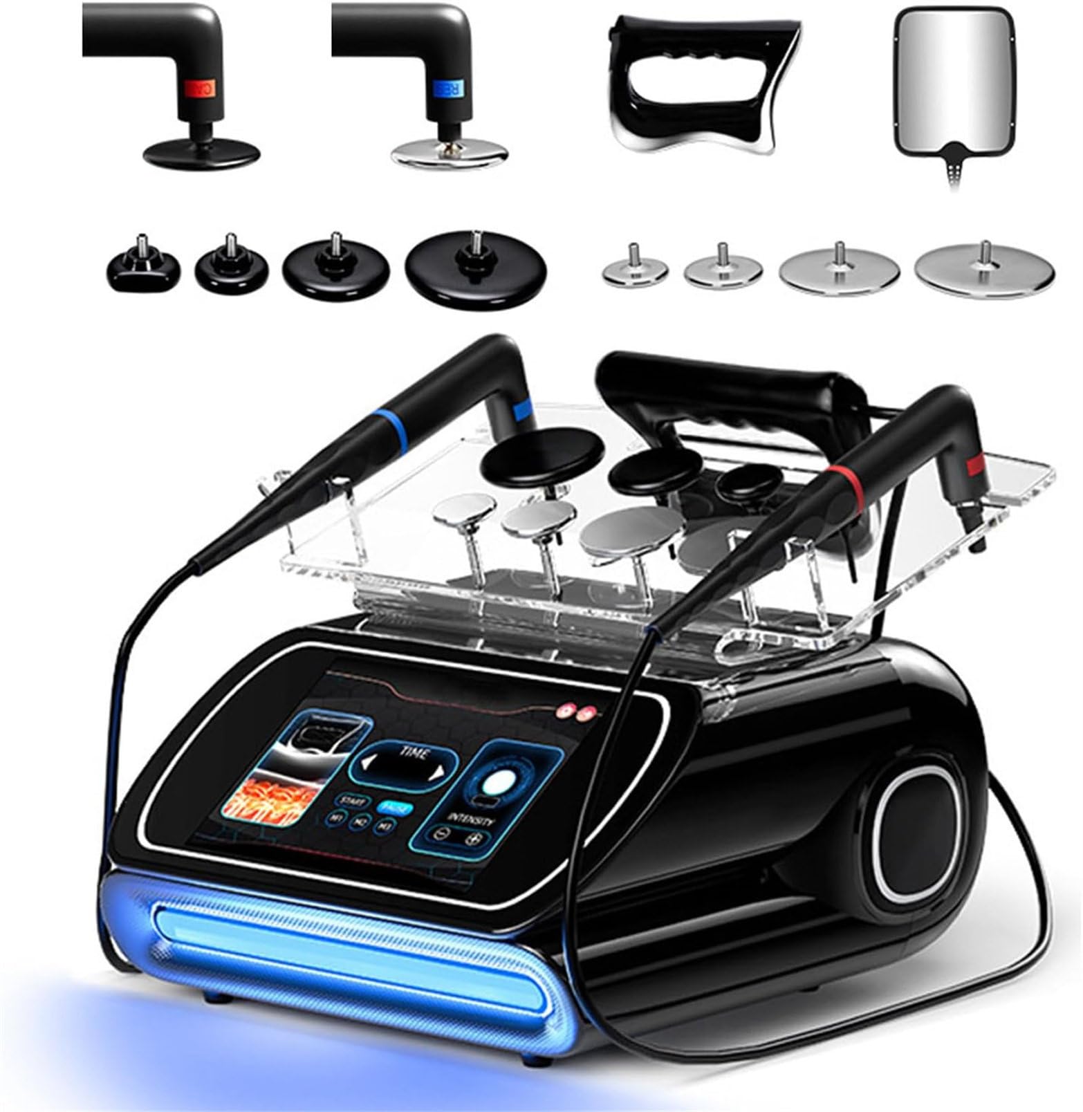 CYMYYDS 448kHz Diathermy Physiotherapy Machine, Deep Care Tecar Thermal Therapy Beauty Device, Lifting Skin Tightening, Pain Relief, And Weight Loss With 8 Probes