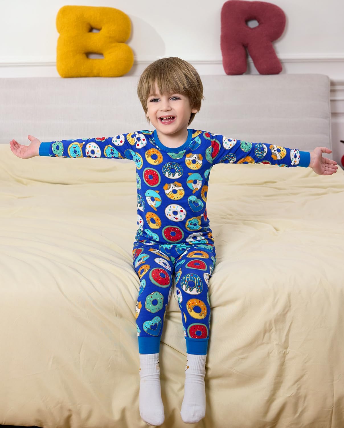 Bamboo Viscose Toddler Pajamas Boys Girls Baby 12M-8Y Pjs Sets Kids Snug fit 2pcs Long-Sleeve Sleepwear - Image 8