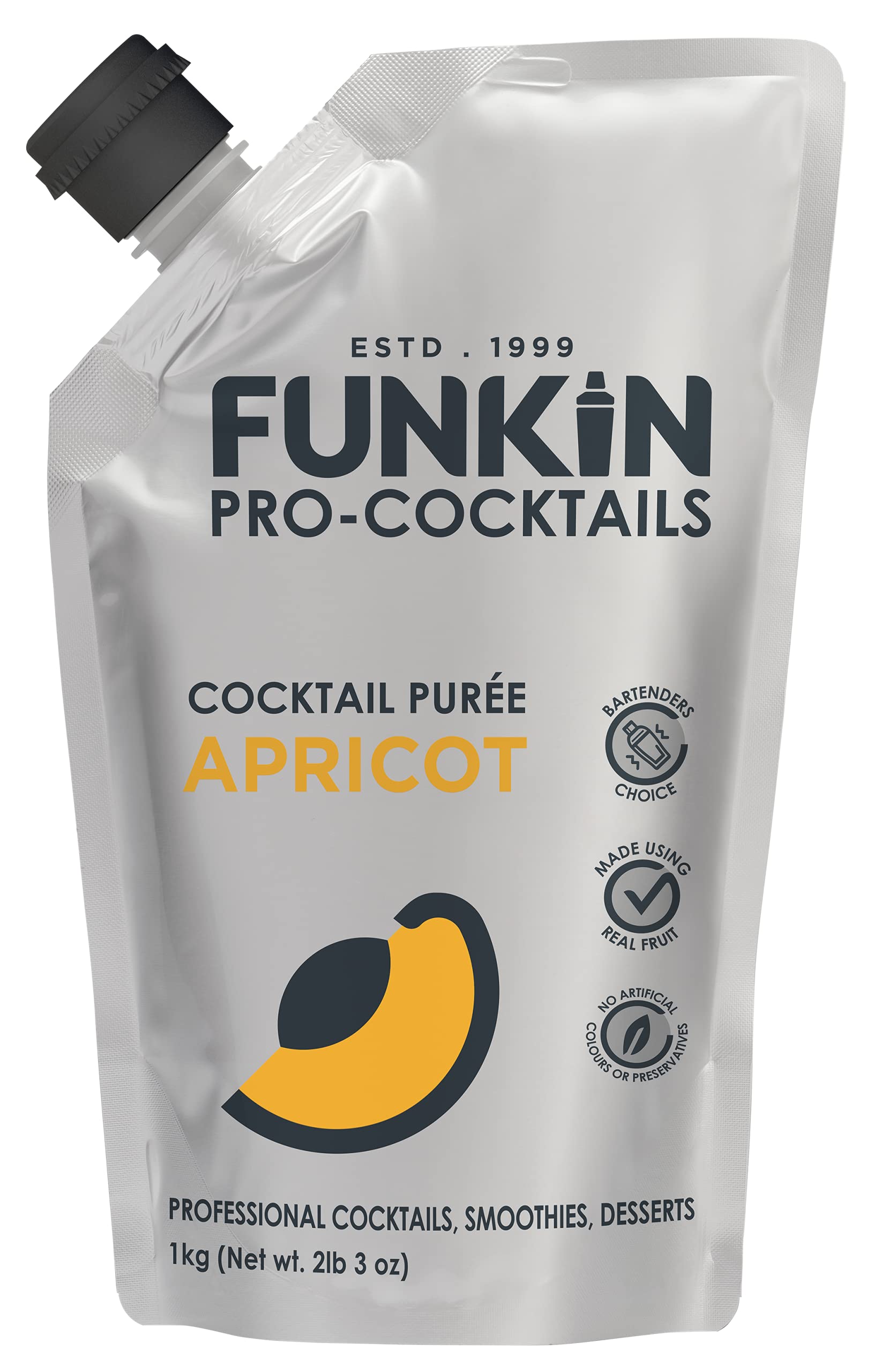 FUNKIN Strawberry Puree Cocktail Mixer | Made with Real Fruit | Fresh Fruit Puree for Professional Cocktails, Smoothies, & Desserts | 0% ABV | Resealable Pouch | 1kg, Pack of 5 — view 12
