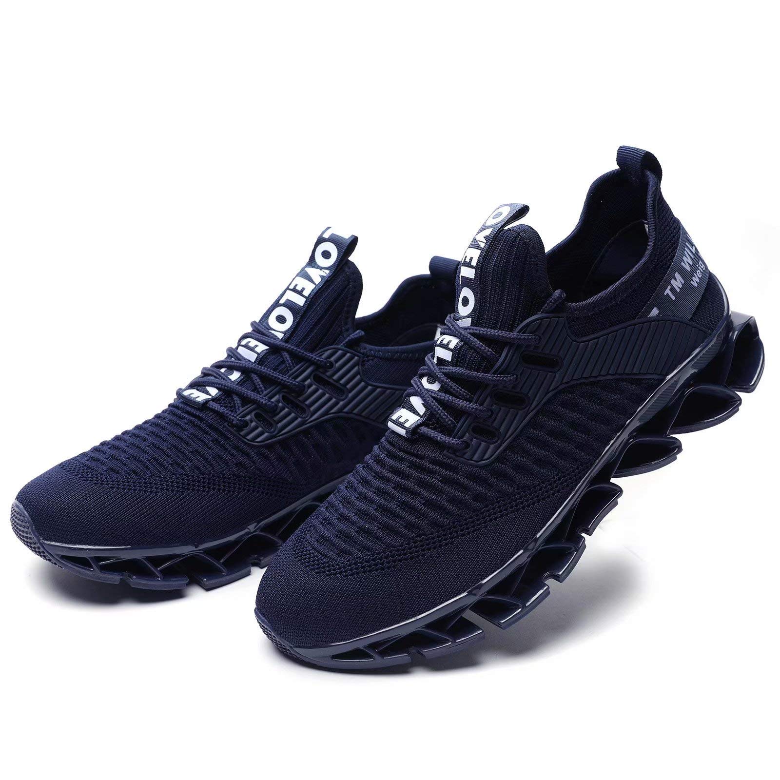 Vooncosir Men's Fashion Sneakers Breathable Mesh Running Shoes Blade Non Slip Soft Sole Casual Athletic Walking Shoes
