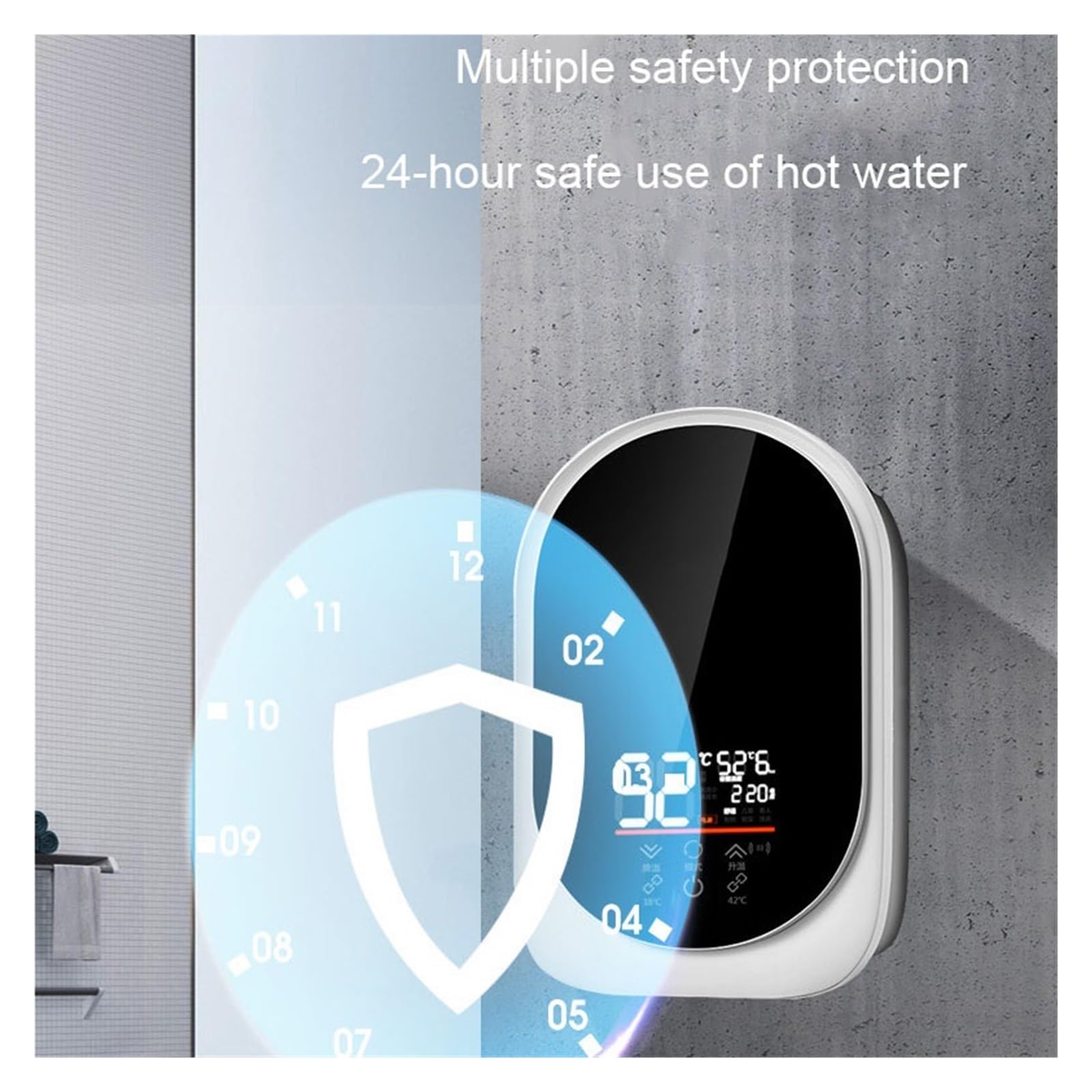 Scaldabagno Elettrico Istantaneo Senza Serbatoio Da 6000 W Termostato Bagno Riscaldatore A Induzione Smart Touch Riscaldatori Elettrici Doccia Veloce E Comodo
