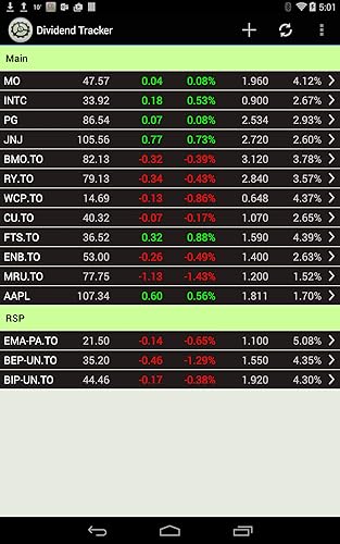 Stock Dividend Tracker