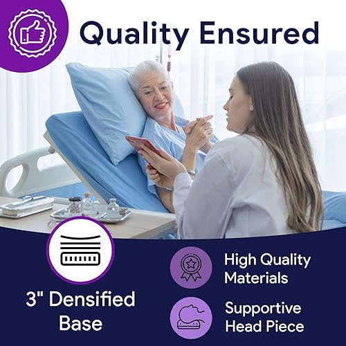 Miniatura 5 de Colchón de presión alterna de baja pérdida de aire - 36 x 80 x 8 pulgadas - 3 pulgadas base densificada - Colchón de presión digital para úlceras de