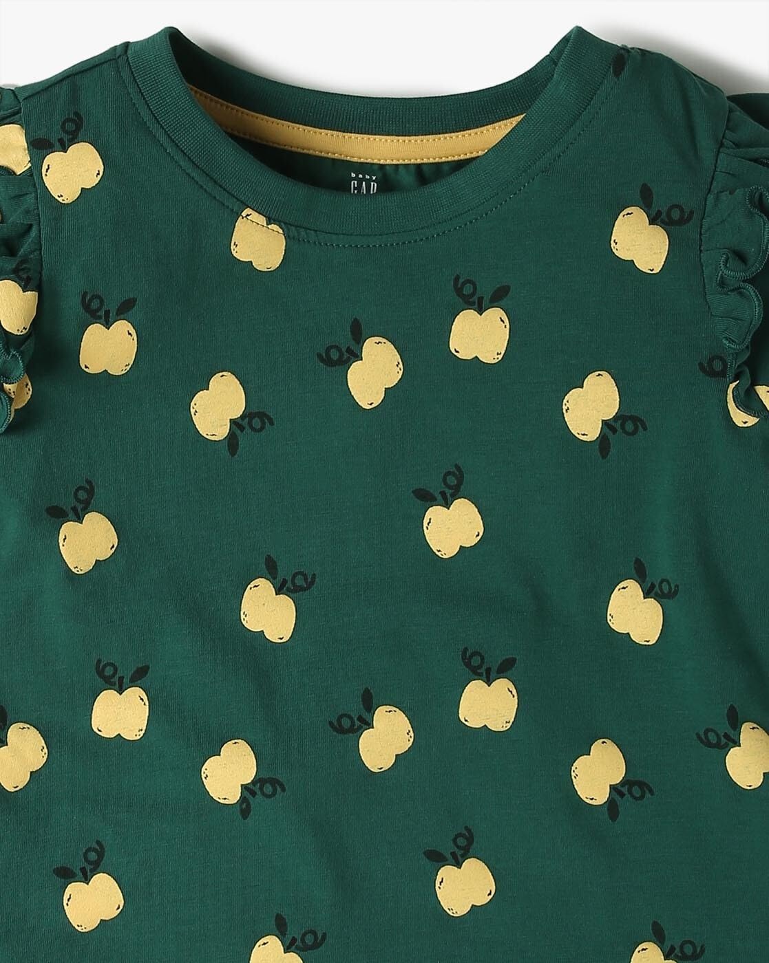 GAP All-Over Print Mock-Neck Top, Green, 2Y 1