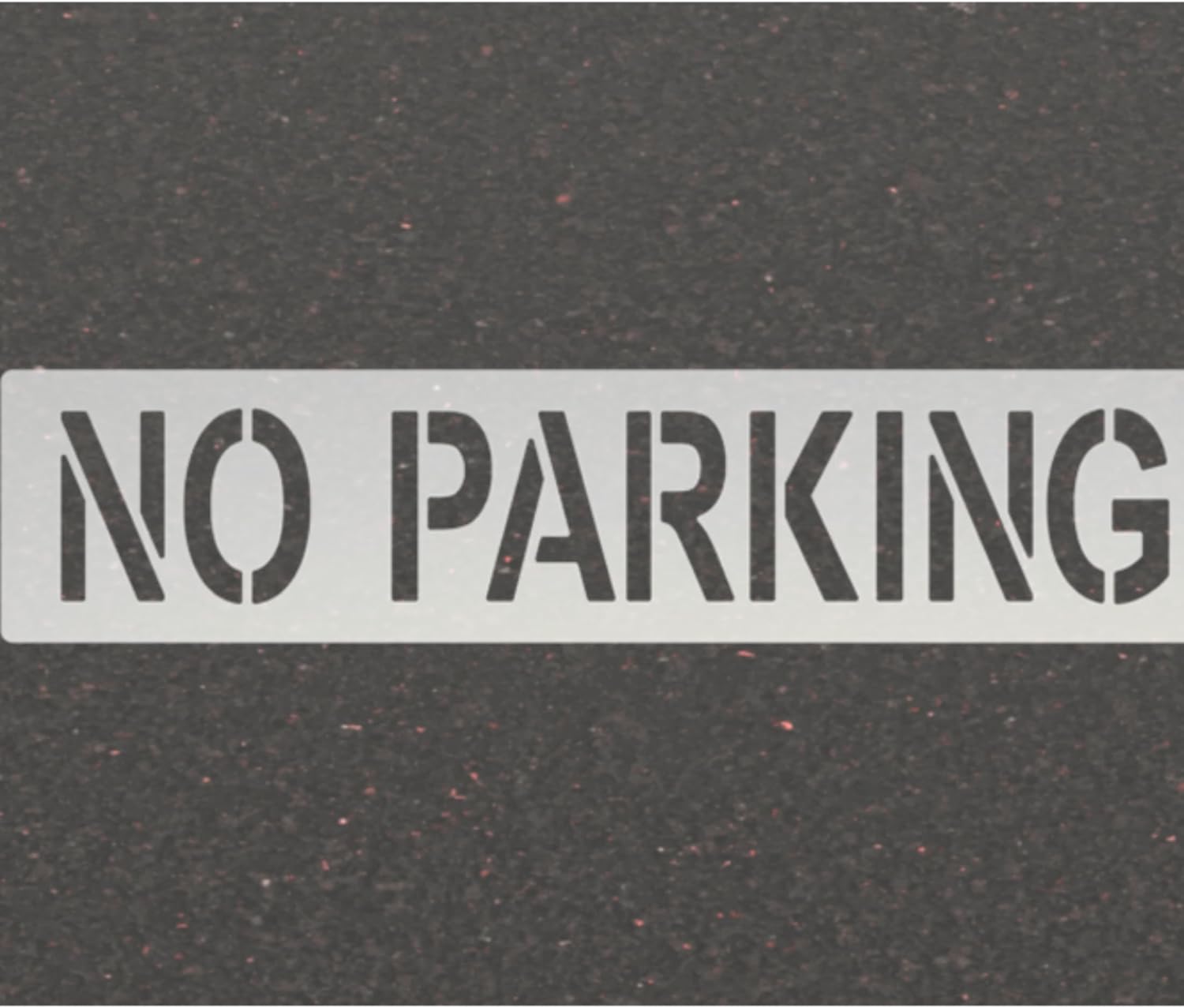 No Parking Stencil with 12" Letters for Painting Blacktops and Curbs Establish Tow Away Zones for Customers and Residents Bendable One Piece 1/16" Thick Plastic by Marketing Holders