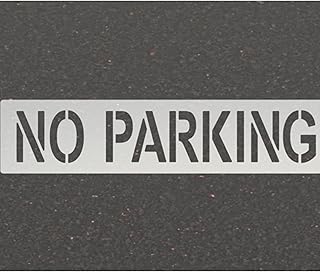 No Parking Stencil with 12" Letters for Painting Blacktops and Curbs Establish Tow Away Zones for Customers and Residents Bendable One Piece 1/16" Thick Plastic by Marketing Holders