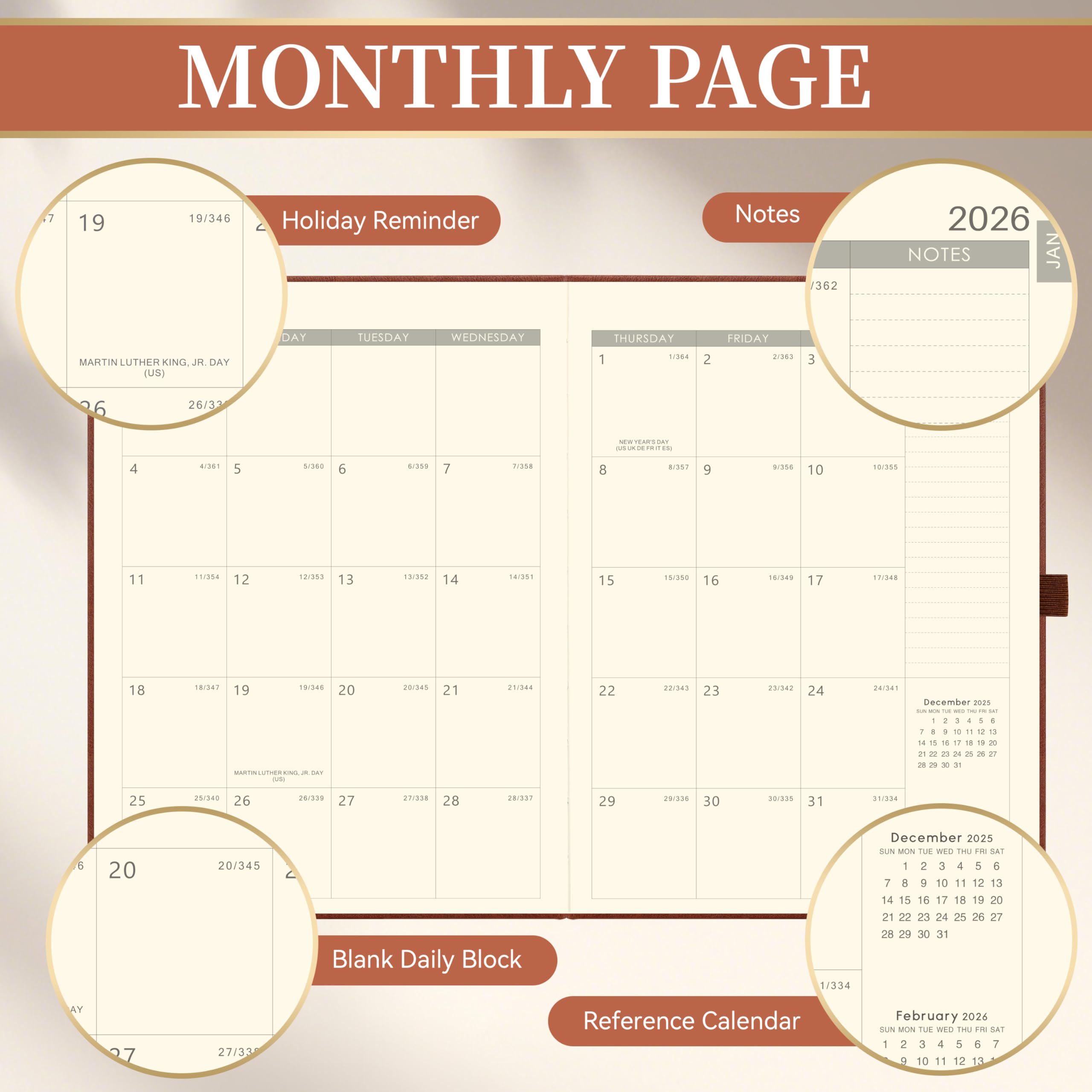 Snapklik.com : 2026 Planner - 2026 Planner Weekly And Monthly, Jan2026 ...