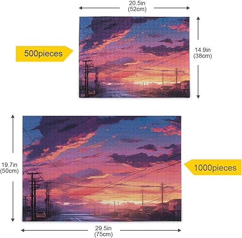 Miniatura 5 de Sunset View Jigsaw Puzzles 500 Pieces for Adults,Learning Educational Puzzles,Difficult and Challenge Families Toys with Mesh Storage Bag 2012199