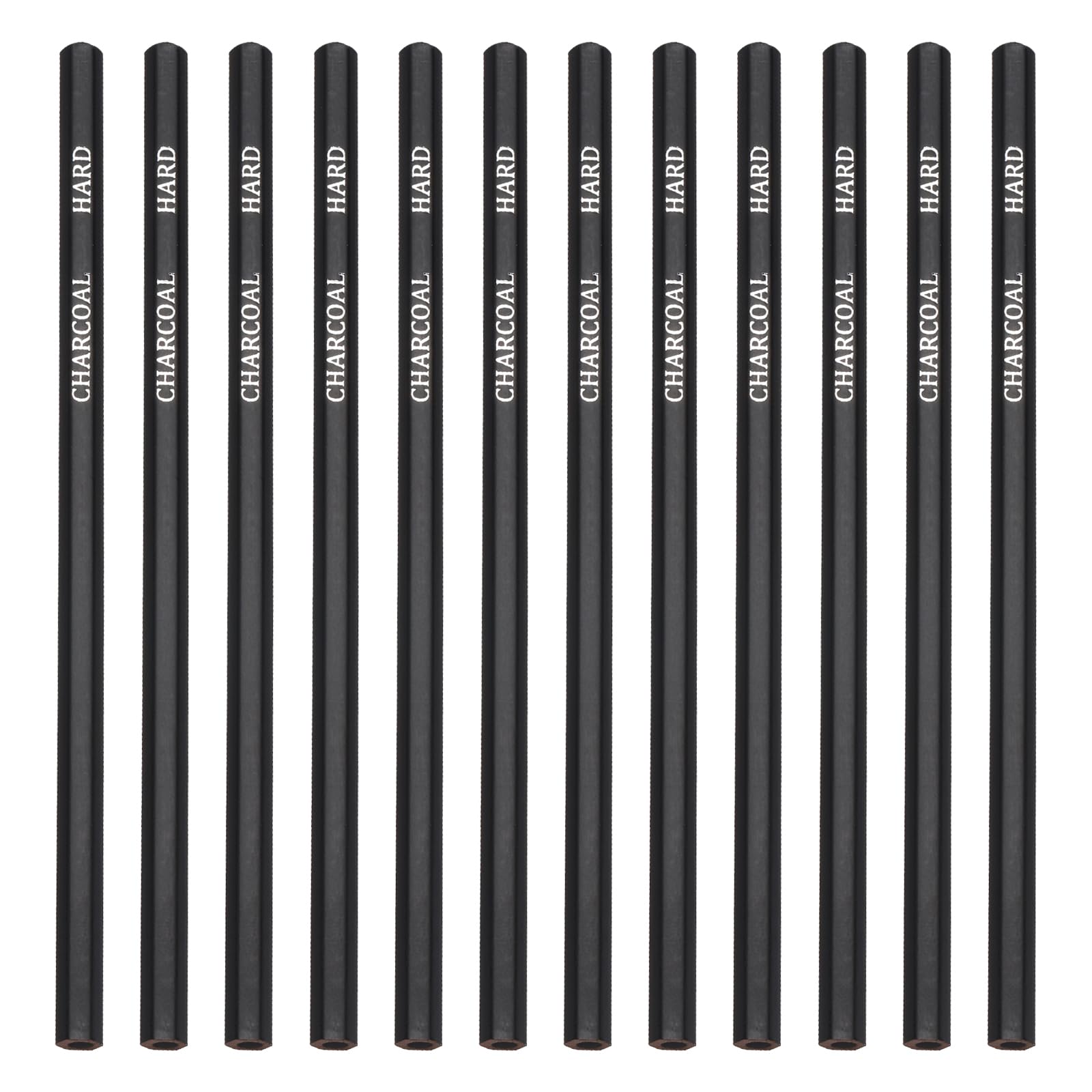 PATIKIL Charcoal Pencils for Drawing 12PCS Drawing Pencils for Sketching Pencils Art Pencils Charcoal Wood for Drawing Sketching Artists Charcoal Hard