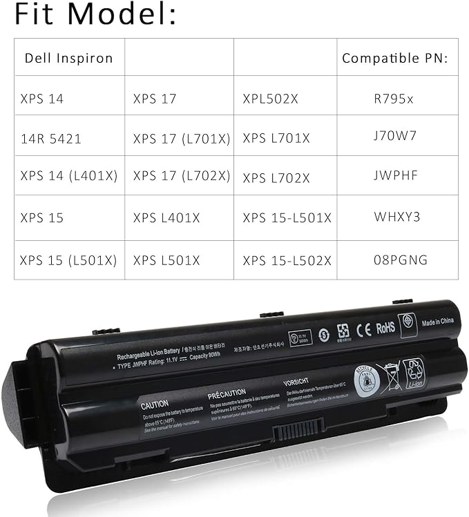 Batería para laptop SOLICE R795x 11.1V 90Wh miniatura 5