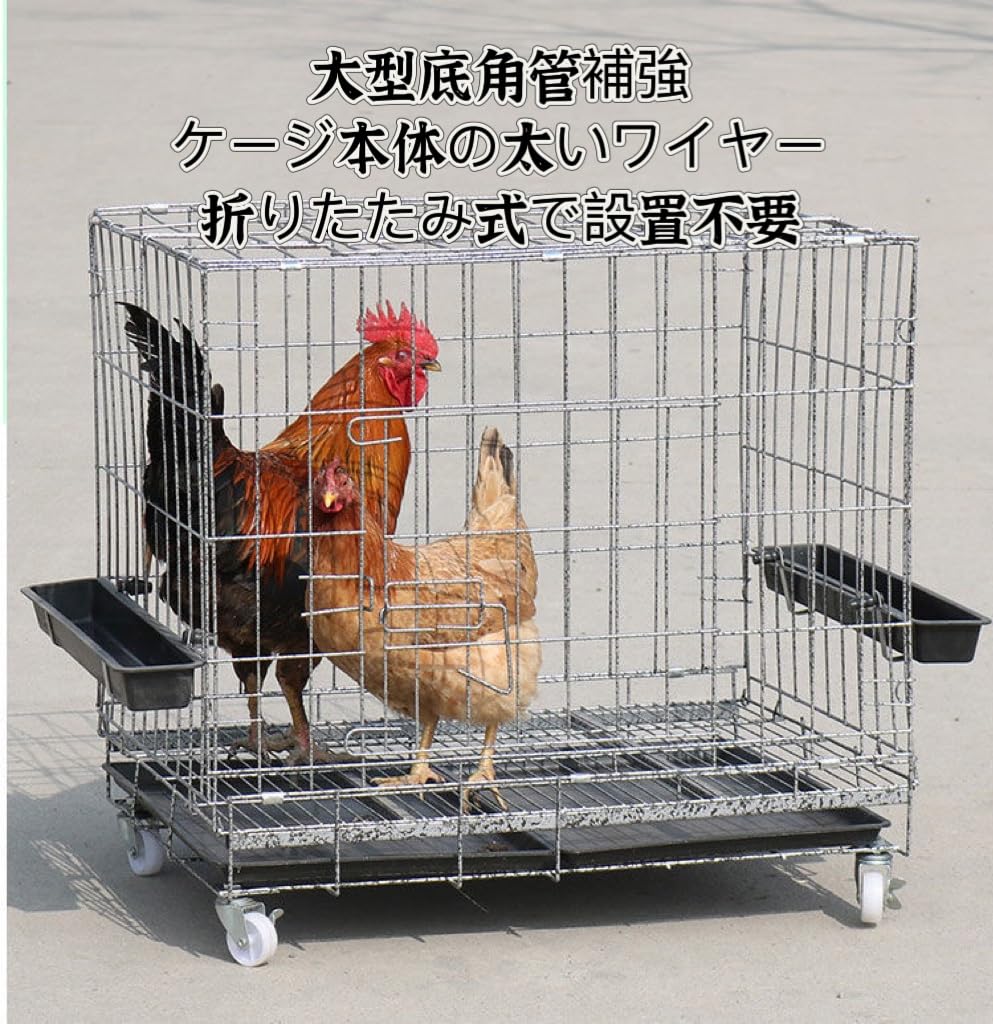 大型ペットケージ 小動物ケージ 鶏ケージ 4～6羽用 ご鶏小屋 鶏用ケージ 鶏舎 Amazon.co.jp: 鶏用ケージ 鶏小屋, 飼育ケージ 大きな鶏小屋家禽用