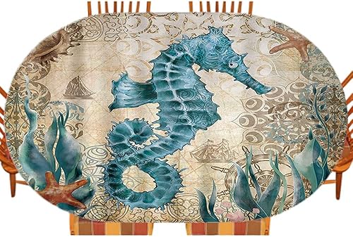 Miniatura 12 de Mantel ajustable ovalado de girasol, flores amarillas rústicas en puerta de granero marrón en casa de campo en otoño, para cocina, comedor, fiesta,