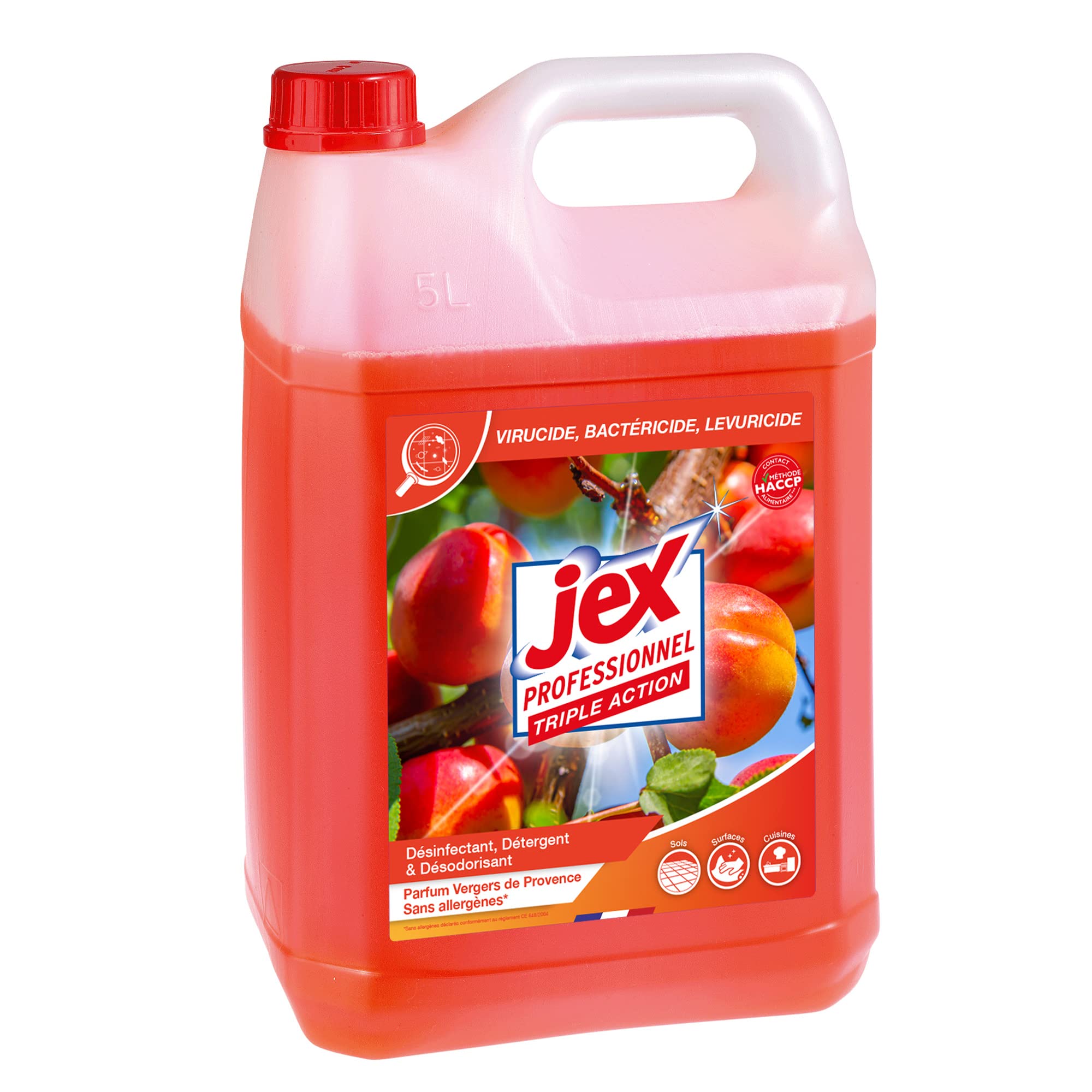 JEX Professionnel Netoyant Multi-usages Triple action Parfum Vergers de Provence 5L