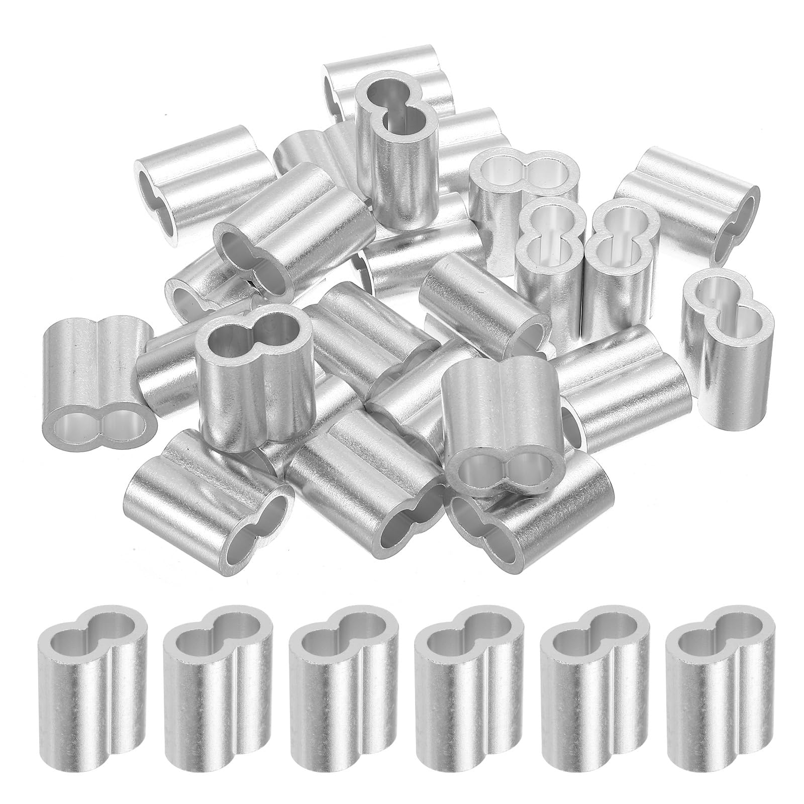 Manchons à sertir doubles 10mm uxcell en aluminium contre la rupture de câble