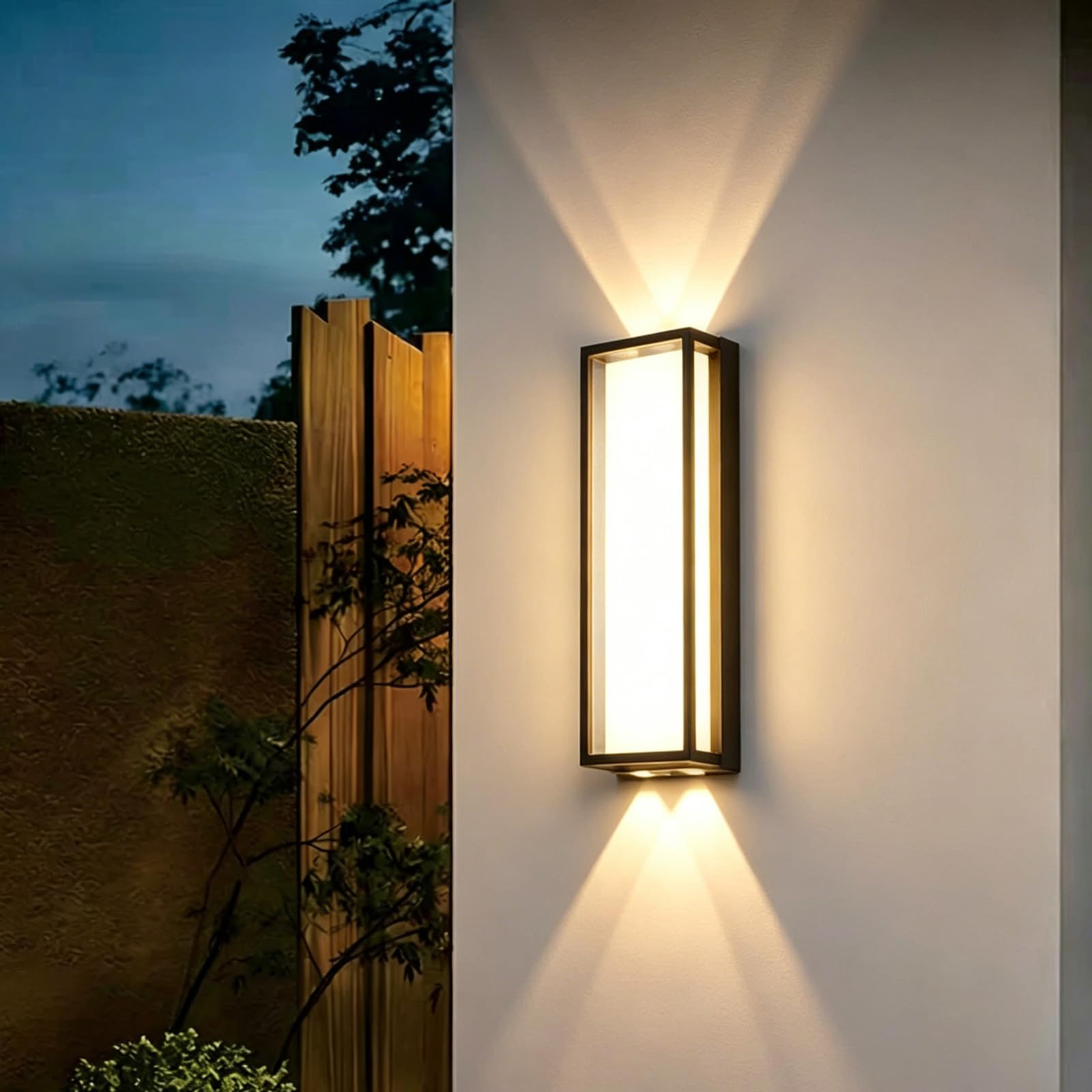 SDUYTDG ﻿Modern Outdoor Wall Lights,LED Exterior Lighting Fixtures 3000K Wall Mounted Lamps,Matte Black Porch&Patio Light,IP65 Waterproof for Hallway Stairs Gardens
