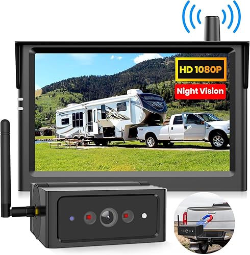 Miniatura 8 de AUTO-VOX Cámara magnética inalámbrica de respaldo, instalación de bricolaje de 2 minutos y cámara de visión trasera de enganche de camión de batería