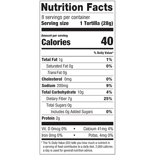 Vista 20 de La Banderita Carb Counter® Street Taco Tortillas de harina de tamaño de 4.5 pulgadas Cero carbohidratos netos Certificado Keto 10.8 onzas