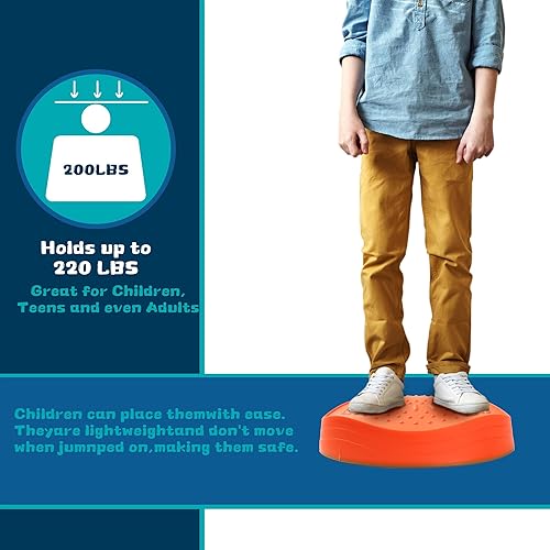 Miniatura 4 de 10 piezas de piedras para niños, juguetes preescolares que promueven habilidades de coordinación de equilibrio, juego en interiores o exteriores,