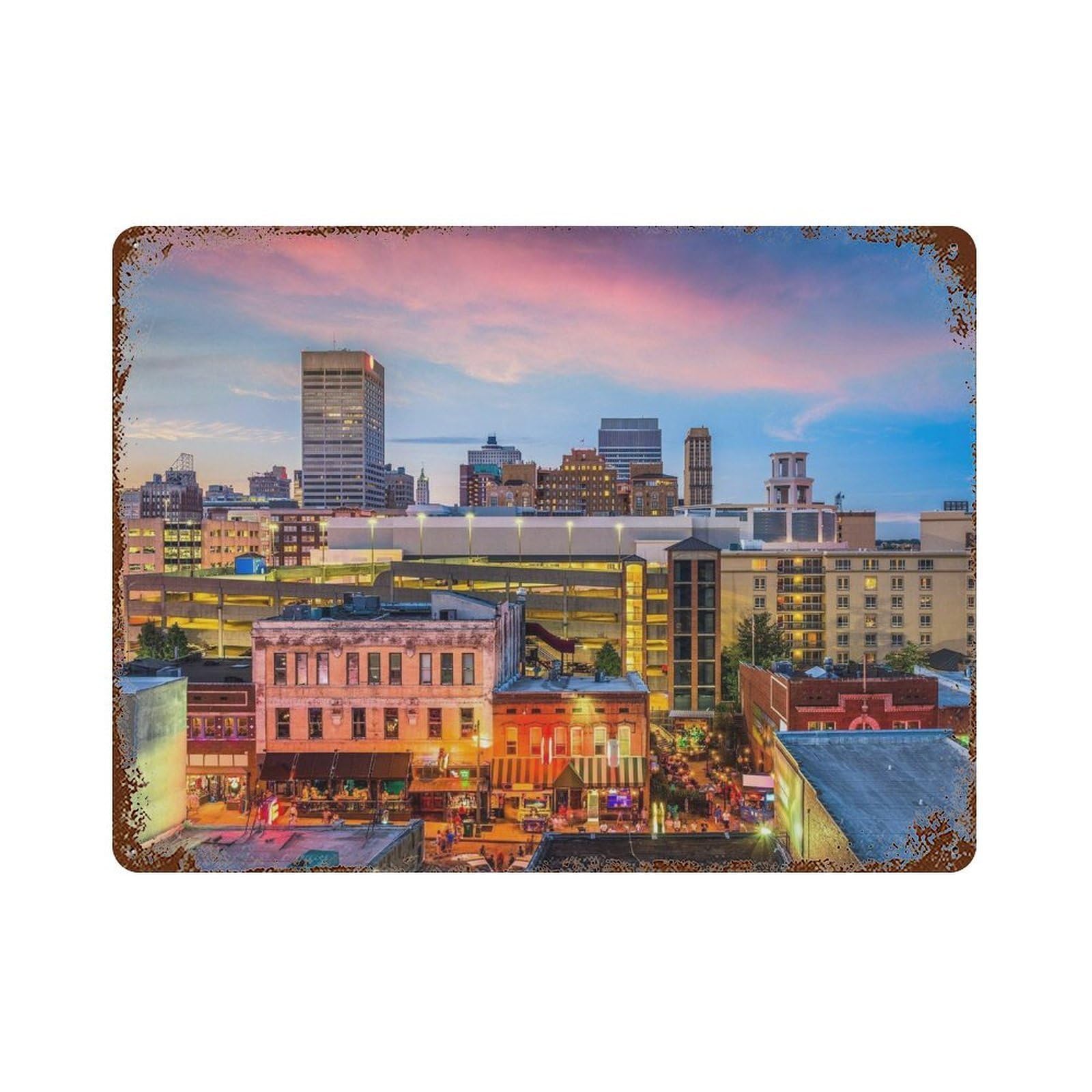 xiaoxiaoshen Real Photo Memphis Decor Tennessee Wall Decor Art Metal Tin Poster Modern Home Decor Art Home Bar Shop Decorations Vintage Sign 30x40cm